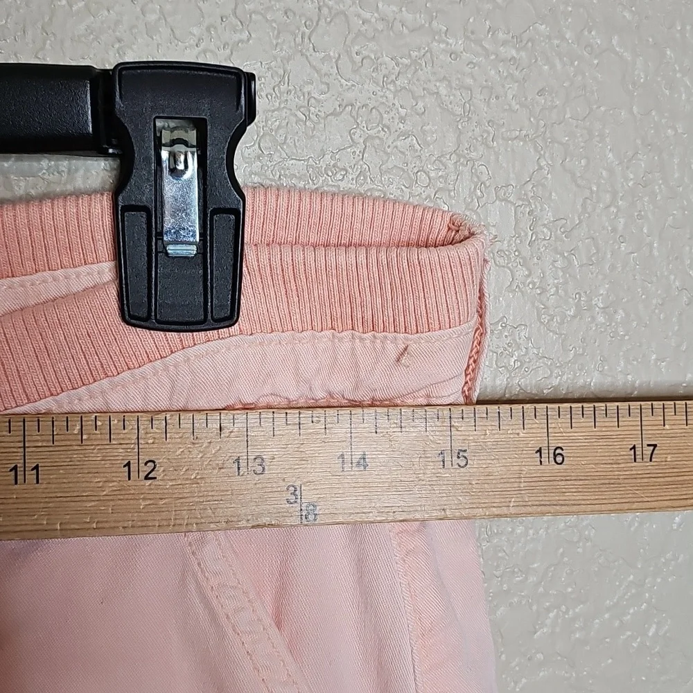 American Eagle Dreamy Drape Stretch Cargo Super High Waist Baggy Pants 6 Peach - Picture 6 of 10